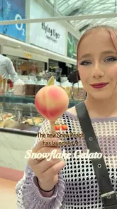 A vlog-style promotional video featuring a visit to a Snowflake Gelato kiosk to try their new 'Snow Peach' gelato and summer drink range, including an interactive segment with the chef.