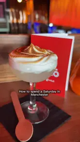 A short video showcasing a visit to the Banksy exhibition at Depot Mayfield in Manchester, followed by a trip to the nearby Freight Island food hall for food and drinks.