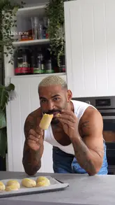 A clear and engaging recipe tutorial for making homemade mango passionfruit protein ice cream bars, featuring step-by-step instructions and a visually appealing final product.