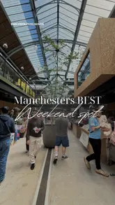 The video provides a comprehensive tour of Campfield Market and the adjacent GRUB street food area in Manchester. It highlights the diverse range of offerings, including artisan stalls, fashion, crafts, and a variety of street food vendors. The footage captures the bustling atmosphere, family-friendly environment, and specific food items like cinnamon buns, mac and cheese, and wings, encouraging viewers to visit for a weekend outing.