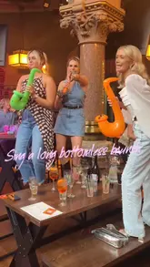 A high-energy, vlog-style video showcasing a 'Sing-A-Long Bottomless Brunch' at BOX, featuring groups of friends singing, dancing on benches, and enjoying unlimited drinks and food.
