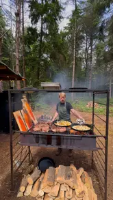 A high-quality showcase of a woodland dining experience in Yorkshire, featuring open-fire cooking, seasonal courses, and an immersive outdoor setting.