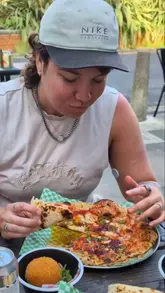 A review of Boella, a pizza pop-up located at Fika in Brighton. The video features the creator trying various pizzas, including nduja and pepperoni, as well as a pistachio tiramisu. It highlights the dough quality, the outdoor atmosphere, and the casual, neighbourhood feel of the venue.
