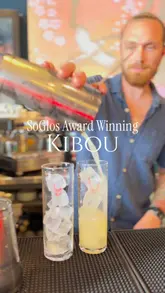 A montage showcasing various Japanese dishes, cocktails, and the interior of Kibou restaurant in Cheltenham.