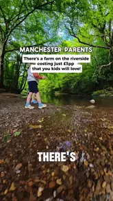 A short, energetic reel showcasing a community farm near Manchester, highlighting the affordable entry price, various animals, and play facilities for children.