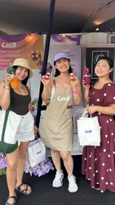 A promotional vlog-style video featuring a visit to the Cecii gut health shot stall at the Taste of London festival, highlighting the product benefits and mocktail options.