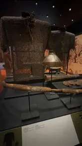 A vlog-style tour of the Genghis Khan exhibition at the Royal Armouries Museum in Leeds, featuring a look at historical artifacts and the museum gift shop.