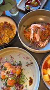 A promotional reel for a bottomless brunch at The Garden Kitchen, featuring shots of the venue, the menu, and various Spanish-inspired dishes and drinks.