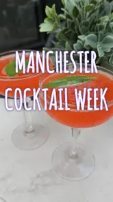 The creator visits four different Manchester venues to showcase specific cocktails available during Manchester Cocktail Week. The video features quick cuts of the drinks being prepared and served, with the creator providing commentary on each.