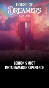 A promotional video showcasing the 'House of Dreamers' immersive experience at ExCeL London, featuring a tour of various themed rooms and interactive installations.