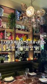 A polished, aesthetic montage showcasing the interior and menu of Yaprak, a Turkish restaurant in Knightsbridge. The video features close-up shots of various dishes, including kebabs, calamari, and desserts, alongside glimpses of the restaurant's upscale decor.
