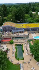 A high-quality promotional video showcasing the South Lodge Hotel & Spa in Sussex. The reel features sweeping drone shots of the grounds, the natural swimming pond, the indoor pool, the spa facilities, the hotel room, and a glimpse of the dining experience.