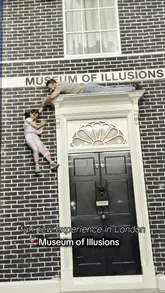 A montage video showcasing various interactive exhibits at the Museum of Illusions in London, featuring a family interacting with the displays to demonstrate the fun and photo opportunities available.