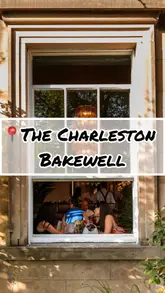 A review of The Charleston in Bakewell, showcasing its 1920s-inspired Art Deco interior, outdoor terrace, and menu offerings including vegan-friendly dishes like mushroom pate and pistachio mango cheesecake.