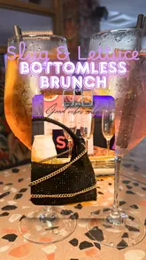 A short promotional video showcasing a bottomless brunch experience at a Slug & Lettuce venue, featuring shots of the exterior, table settings, prosecco, cocktails, and a brunch dish.