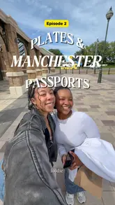 Two creators visit Haute Dolci at the Trafford Centre in Manchester as part of a 'Plates & Passports' series. The video features a tour of the venue, shots of brunch items like eggs benedict and waffles, and a focus on their signature 'Matilda Cake'.