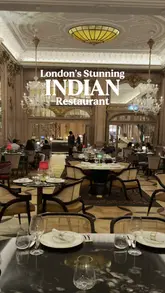 A polished, visually appealing reel showcasing the interior and food offerings of Madhu's of Mayfair, an upscale Indian restaurant located in the Dilly hotel.