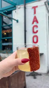 A short, energetic montage showcasing tacos, corn ribs, and cocktails at a venue called Picante in Cains Brewery Village.