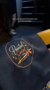 A promotional reel for a pottery painting and sipping event held at a venue, highlighting the creative and social nature of the activity.