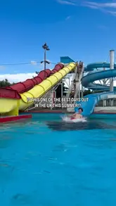A fast-paced, energetic video showcasing the facilities at Aldershot Lido, including the water slides, diving boards, and large outdoor swimming pool. The video uses quick cuts and upbeat music to convey a fun, summer day-out atmosphere.