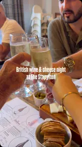 A short video capturing a British wine and cheese tasting event at The Stapylton, featuring a selection of Lyme Bay Winery wines and a cheese board.