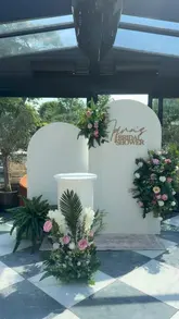 A recap video of a bridal shower event held at Wild Orchard in Bradford, showcasing the venue's decor, floral arrangements, and the food served during the event.