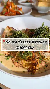 A creator visits South Street Kitchen in Sheffield to review their limited-time July summer menu, showcasing a variety of small plates including focaccia, grilled cabbage, and cauliflower, alongside mocktails and dessert.