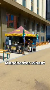 A short, punchy video review of Saffa Soul, a South African street food vendor located at The Taphouse in Manchester. The creator highlights the authentic braai cooking method, showcasing various grilled meats, sausages, and sides like slap chips and rice, while encouraging viewers to visit for the food and rugby atmosphere.