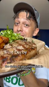 The creator visits 'The Snug' in West Derby Village, Liverpool, following recommendations from his audience. He provides a tour of the venue, reviews the menu, and samples several dishes including lamb croquettes, pan-seared scallops with Stornoway black pudding, and a sirloin steak, all while maintaining an energetic and conversational tone.