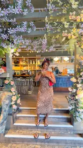 The video features two creators enjoying a girls' night out at a London venue, highlighting a mixology class, rosé wine, and a variety of food including tacos, charcuterie, and fries. The edit is fast-paced and captures the lively atmosphere of the venue, focusing on the social experience of the visit.