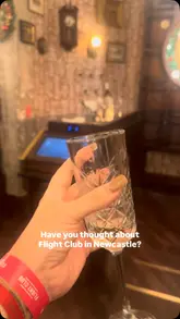 A promotional reel showcasing a Christmas party package at Flight Club in Newcastle, featuring social darts, drinks, and a variety of party food.