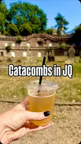 A short, atmospheric video showcasing the Warstone Lane Cemetery and its catacombs in Birmingham's Jewellery Quarter, suggesting it as a peaceful spot to visit, with a brief mention of a nearby cafe.