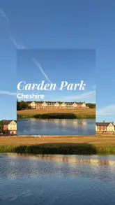 A promotional reel showcasing a family stay at Carden Park, highlighting a wide array of activities including zip-lining, quad biking, swimming, spa facilities, and dining options.