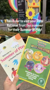A short montage showcasing the 'Summer of Play' activities for children at a National Trust property, featuring outdoor games and interactive play equipment.