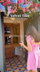 A short promotional video for a new restaurant called Velvet Tide in Broughty Ferry, featuring a montage of the entrance, interior, and various small plates and drinks.
