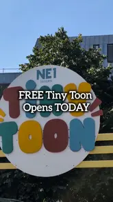 A walkthrough of 'Tiny Toon,' a free pop-up children's role-play village in Newcastle, featuring miniature versions of local landmarks like the Tyne & Wear Metro, Tyneside Cinema, and Pink Lane Bakery.