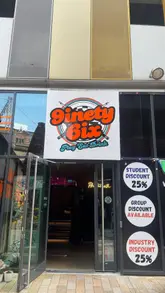 A promotional reel for 9inety 6ix in Manchester, highlighting their bottomless brunch, cocktails, and competitive socialising activities like interactive darts, pool, and karaoke.
