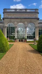 A short, aesthetic montage showcasing the interior and exterior of an orangery at Castle Ashby Gardens, highlighting its peaceful and fairytale-like atmosphere.