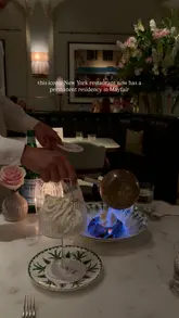 A high-quality, polished reel showcasing the permanent residency of Dante at Claridge's in Mayfair. The video features a montage of the elegant interior, signature cocktails, and various dishes including a flambé dessert, effectively capturing the upscale dining experience.
