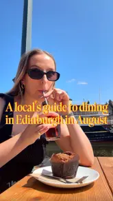 A creator-led guide to three dining spots in Edinburgh during the Fringe festival, featuring a coffee shop, a sandwich shop, and a fine dining restaurant, all integrated with a rewards app promotion.