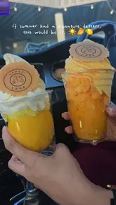 A short, product-focused video showcasing new mango and lemon sorbet cups from Lahori Lane, filmed from inside a car.