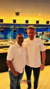 A promotional reel covering the launch of Gordon Ramsay's Hell's Kitchen in London, featuring behind-the-scenes footage of the kitchen, the celebrity chef, and various dishes.