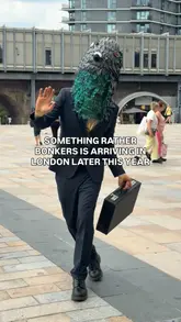 A promotional video for the 'Wake The Tiger' immersive art experience pop-up at Westfield London, featuring a character in a pigeon mask interacting with branded vehicles and a photo booth.