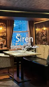A polished showcase of the Siren restaurant at Hotel Gotham, featuring the interior, table service, and a variety of Italian-inspired dishes.