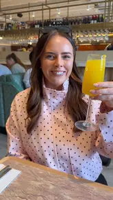 A couple visits Peaches Brasserie in Dublin to review their new brunch menu, showcasing the interior, drinks, and various dishes including a full Irish breakfast, avocado toast, and a brisket sandwich.