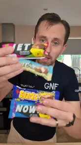 A creator reviews four retro-style chocolate bars from M&S, providing his thoughts on each one while showing close-ups of the packaging and the product itself.