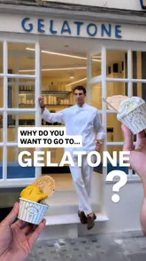 A short, engaging video showcasing a visit to Gelatone in London, highlighting the creamy texture of their authentic Italian gelato and a unique olive oil topping option.