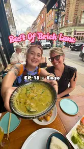 A review of a Thai and Japanese fusion restaurant on Brick Lane, featuring two creators sampling various plant-based dishes and providing a breakdown of their experience, including a rating for vegan options, vibes, and value.