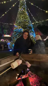 A festive vlog showcasing the Chelsea Winter Village, featuring an illuminated light trail, interactive installations, curling, boutique shopping, and food and drink options at the Royal Hospital Chelsea.
