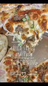 A promotional reel for a new pizza and pasta takeaway, featuring close-up shots of various menu items including pizzas, pasta dishes, meatballs, and sides. The video focuses on the food quality and variety, with minimal footage of the venue itself.